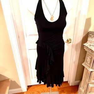 BCBGMaxAzria Blk Sleeveless Ruffle Dress SZ XS/NEW